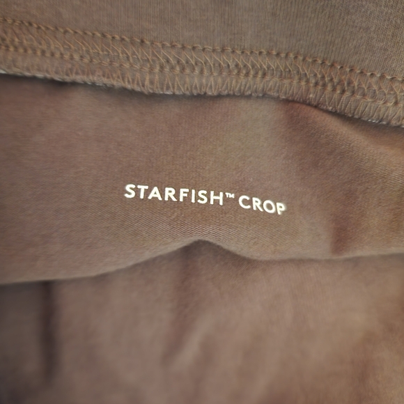 Lands' End Starfish Crop Taupe Cropped Pants, Size M - Picture 4 of 8